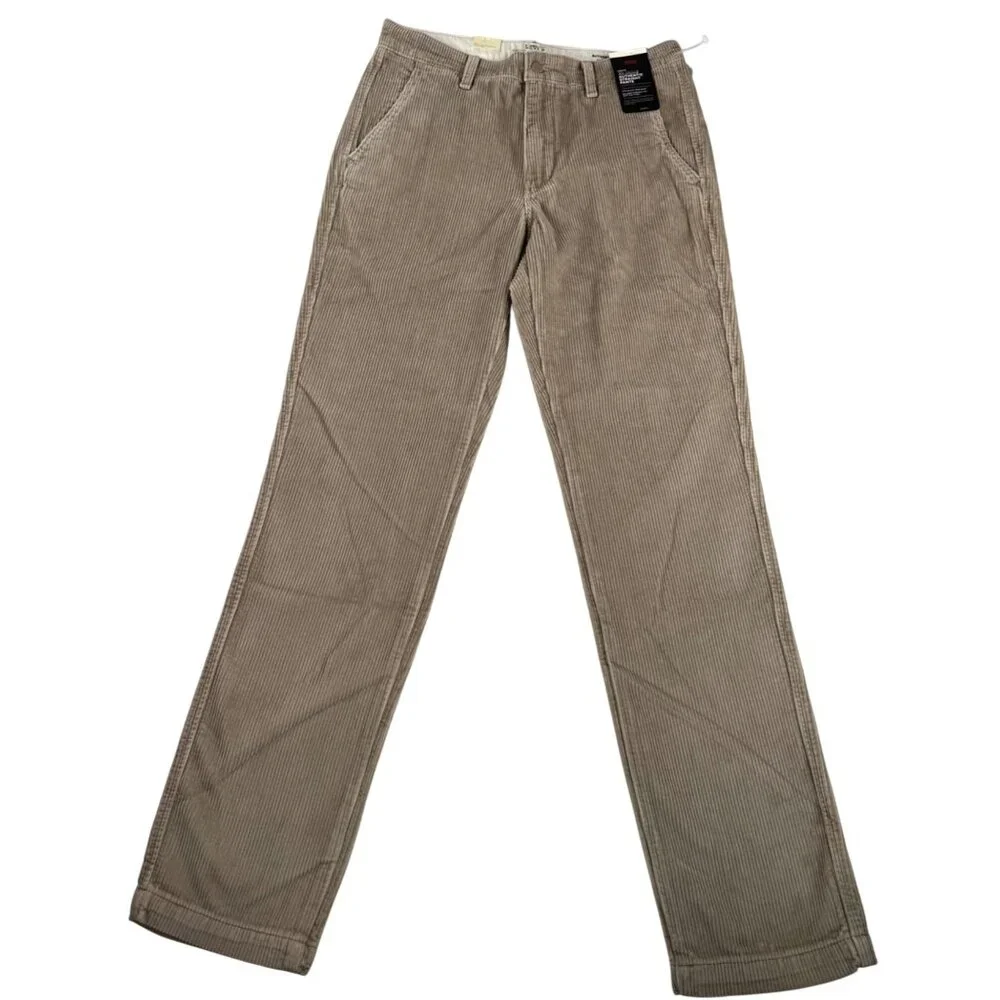 Levis XX Chino Authentic straight leg corduroy pants men tan preppy dandy 32x34
